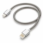 Дата кабель USB 2.0 AM to Lightning 1.0m 2.4A metal silver XoKo (XK-CTL-001-SL) - зменшене зображення 3