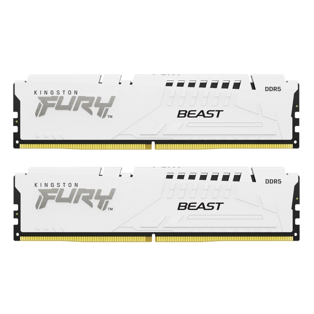 Модуль памяти для компьютера DDR5 32GB (2x16GB) 6800 MHz Beast White EXPO Kingston Fury (ex.HyperX) (KF568C34BWEK2-32) - изображение 1