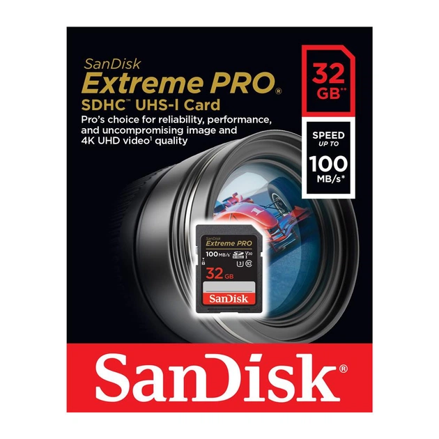 Карта пам'яті SanDisk 32GB SD class 10 UHS-I U3 V30 Extreme PRO (SDSDXXO-032G-GN4IN) - picture 4