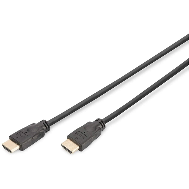 Кабель мультимедийный HDMI M to HDMI M 5.0m 4K60Hz Ethernet black Digitus (DK-330123-050-S) - изображение 1
