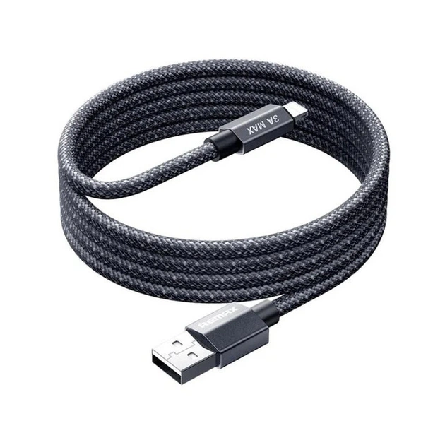 Дата кабель USB 2.0 AM to Lightning 1.2m aluminum alloy braided Remax (6954851235064) - изображение 1