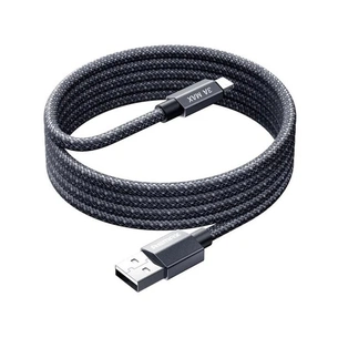 Дата кабель USB 2.0 AM to Lightning 1.2m aluminum alloy braided Remax (6954851235064) зображення 1