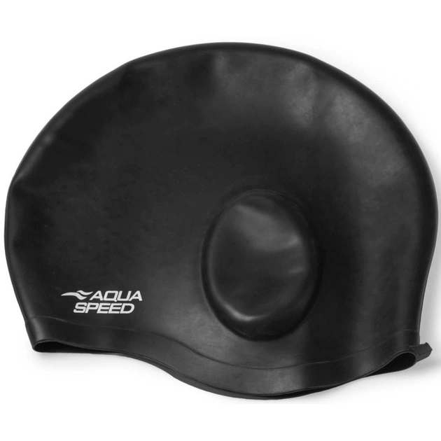 Шапка для плавання Aqua Speed Ear Cap Comfort 9894 289-07 чорний OSFM (5908217698940) - зображення 1