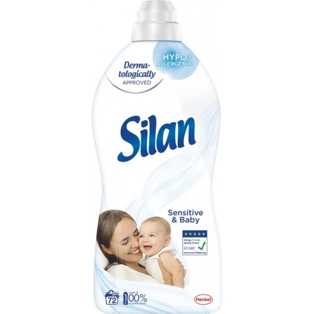 Кондиціонер для білизни Silan Сенситив і дитячий 1.8 л (9000101385618) - изображение 1