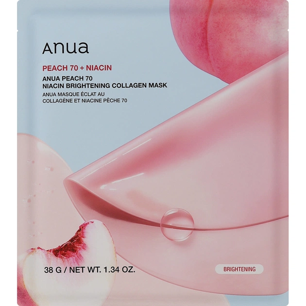 Маска для обличчя Anua Peach Collagen Brightening Mask 38 г (8809640737367) - picture 1
