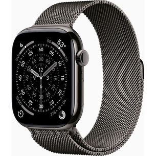Смарт-годинник Apple Watch Series 11 GPS + Cellular 46mm Slate Titanium Case with Slate Milanese Loop - M/L (MFD44RK/A) зображення 1