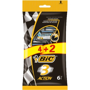 Бритва Bic 3 Action 4+2 шт. (3086123399327) изображение 1