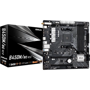 Материнська плата ASRock B450M/ac R2.0 Socket AM4 изображение 1