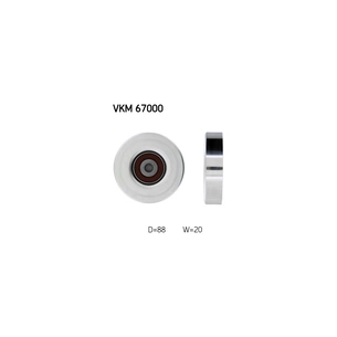 Ролик натягувача ременя SKF VKM 67000 зображення 1