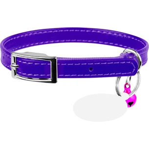 Нашийник для тварин WAUDOG Glamour з QR паспортом Д 22-30 см фіолетовий (32489) зображення 1