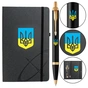 Ручка кулькова Parker IM 17 UKRAINE Black GT BP Тризуб син-жовт. + блокнот Parker + подар.упаковка GIFT24 (22032b24_T0016u) - зменшене зображення 1