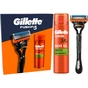 Набір косметики Gillette Fusion5 Станок для гоління чоловічий (бритва) з 1 змінним лезом + Гель для гоління 200 мл (8700216075329) - зменшене зображення 1