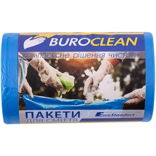 Пакети для сміття Buroclean EuroStandart сині 35 л 100 шт. (4823078977854) зображення 1