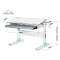 Парта Mealux Edmonton Multicolor Blue Lite (BD-610 W/MC + BL Lite) - уменьшенное изображение 3