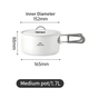 Котел туристичний Naturehike CNK2450CF013, 1.7 л, алюміній (6927595711972) - зменшене зображення 4