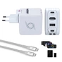 Зарядний пристрій AVerMedia GC313 CORE GO 100W 2хUSB-С 1хUSB-A 1xHDMI white (40AAGC313AWP) - уменьшенное изображение 1