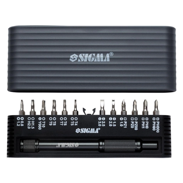 Набір викруток Sigma з бітами 1/4 "24шт CrV для мобільних телефонів (пласт кейс) (4003251) - picture 2