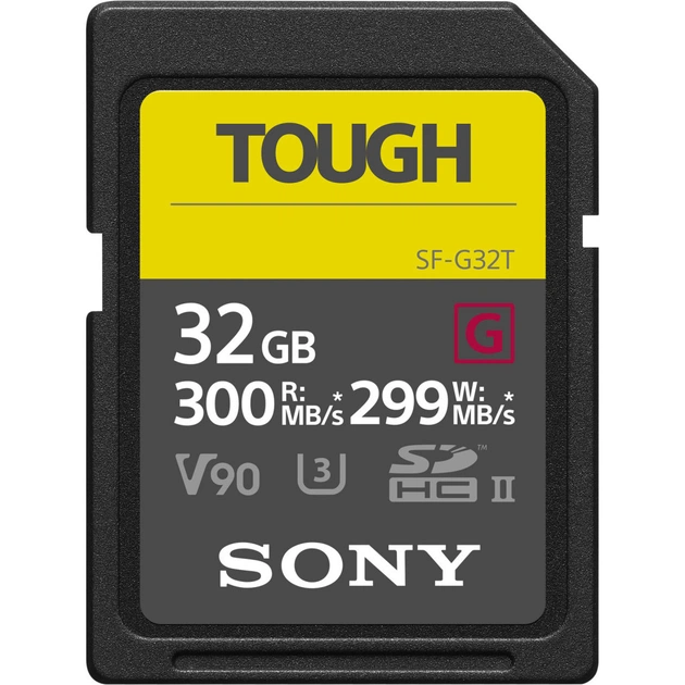 Карта пам'яті Sony 32GB SDHC class 10 UHS-II U3 V90 Tough (SF-G32T) - зображення 1