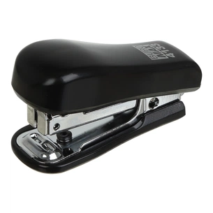 Степлер Buromax пластиковий МІНІ, 10 аркушів, (скоби №10), 58 х 22 х 32 мм, чорний (BM.4133-01) зображення 1