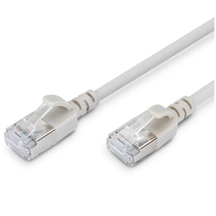 Патч-корд 1.5м, FTP, cat.6A, Sliim, AWG 32/7, Cu, LSZH, grey Digitus (DK-1632-A-015S) зображення 1