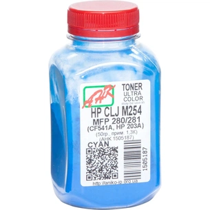 Тонер HP CLJ M254/MFP280/281, 50г Cyan AHK (1505187) зображення 1