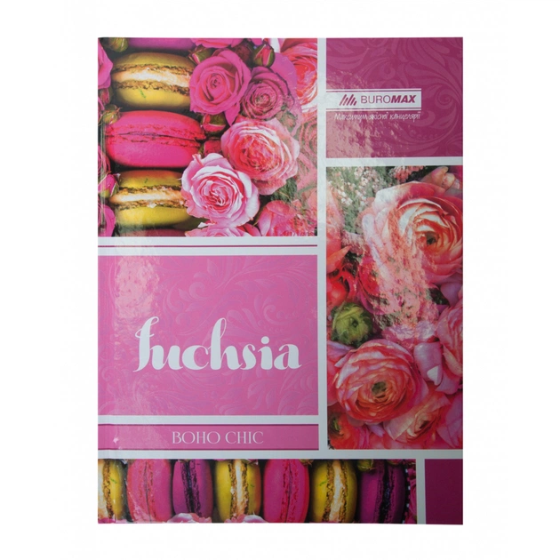 Канцелярская книга Buromax Boho Chic А4 в линейку 96 листов Розовая (BM.2401-110) - изображение 1