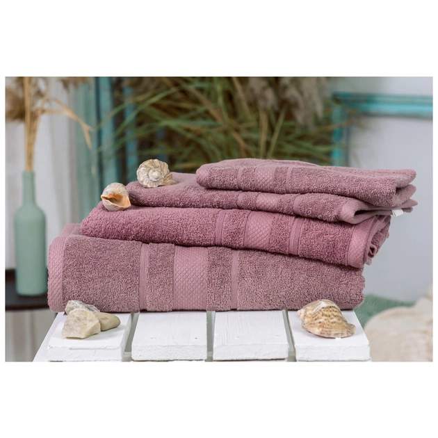 Рушник MirSon набір банний 5013 SoftNess Violet 40x70, 50x90, 70x140, 100x150 (2200003183375) - изображение 1