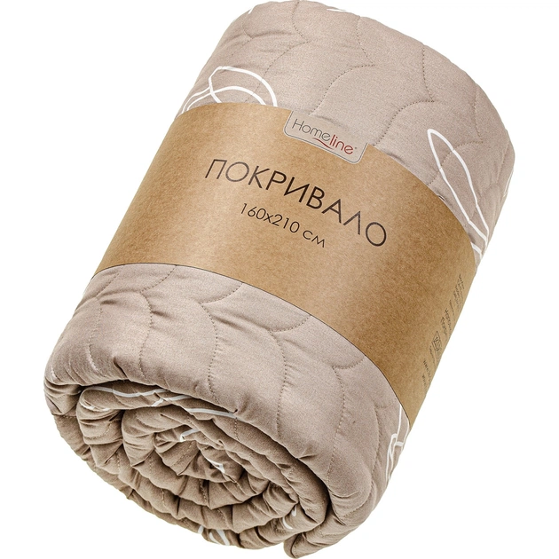 Покривало Home Line Belive стьобане (бежевий) 210х240 (183988) - изображение 1