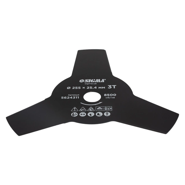 Ніж для тримера Sigma 255x25.4мм, 3Т (5624311) - picture 3