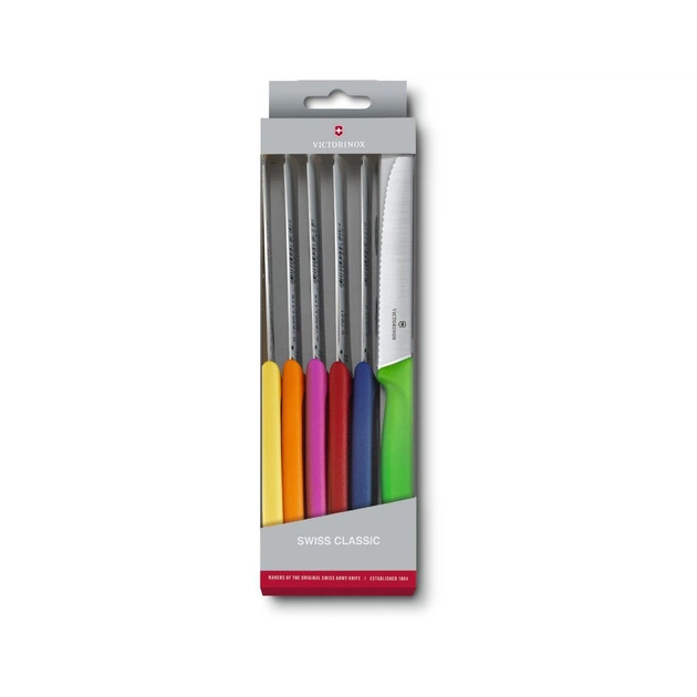 Набір ножів Victorinox SwissClassic TomatoSausage Set 6 шт Color (6.7839.6G) - зображення 1