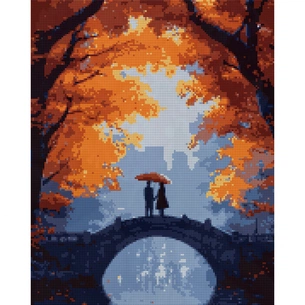 Картина по номерам Santi алмазна мозаїка "Осіння романтика", 40*50см на підрамн (956062) picture 1