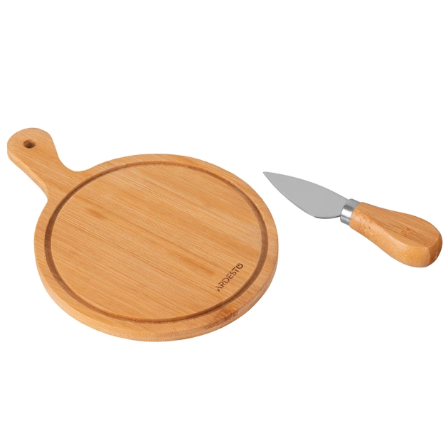 Дошка для подачі Ardesto Midori, 2 предмети, 19.5х14х0.8см, бамбук, нержавіюча сталь (AR0935) - picture 3