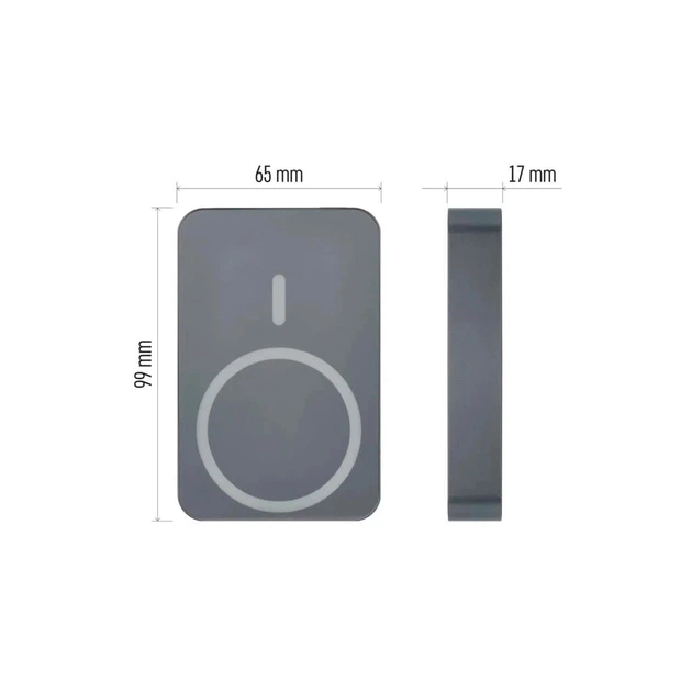 Батарея універсальна EMOS 10000mAh WI1046, 20W, Wireless, grey (B0551GY) - picture 9