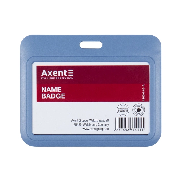 Бейдж Axent слайдер горизонтальний, 85х54мм , димчастий синій (4500H-02-A) - picture 1