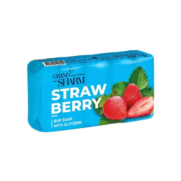 Тверде мило Grand Шарм Полуниця 5 х 70 г (4820195500552) - picture 3