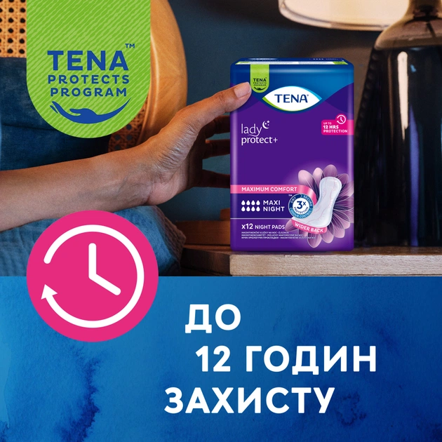 Урологічні прокладки Tena Lady Maxi Night 12 шт. (7322541120966) - зображення 5