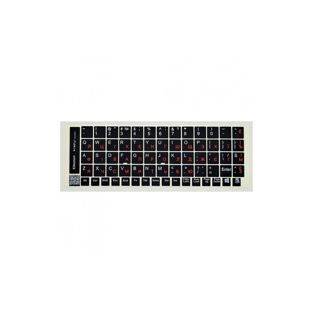 Наклейка на клавіатуру BestKey непрозора чорна, 68, помаранчевий (BK13ORA/024) - picture 1