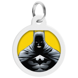 Адресник для тварин WAUDOG Smart ID з QR паспортом "Бетмен жовтий", коло 25 мм (0625-1003ru-eng) зображення 1