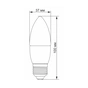 Лампочка TITANUM C37 6W E27 3000K (TLС3706273) - зменшене зображення 3