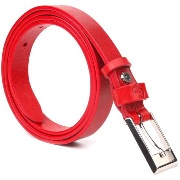 Ремінь Grande Pelle Жіночий з натуральної шкіри Червоний (21445) - зображення 2