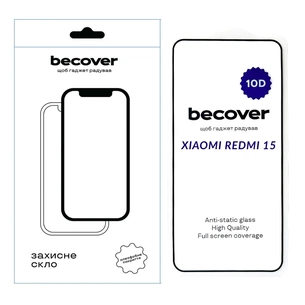 Скло захисне BeCover 10D Xiaomi Redmi 15 Black (713906) зображення 1