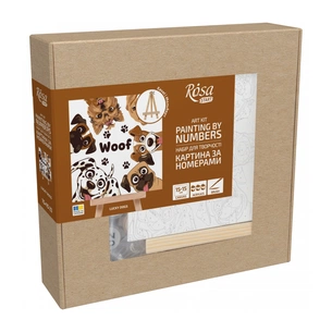 Картина по номерам Rosa Lucky Dogs, 15х15см, з мольбертом (4823098548560) picture 1