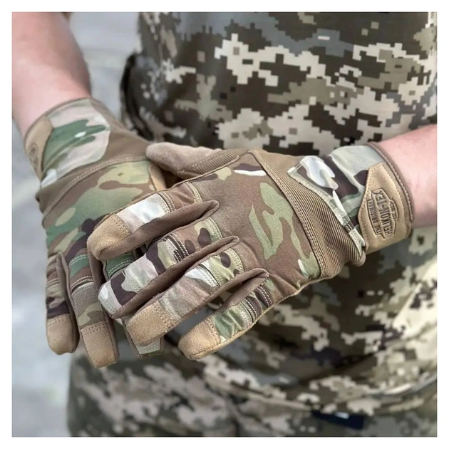 Тактичні рукавички Helikon-Tex Range Tactical Gloves - PenCott WildWood / Coyote A, S (RK-RNG-PO-4511A-B03) - изображение 6