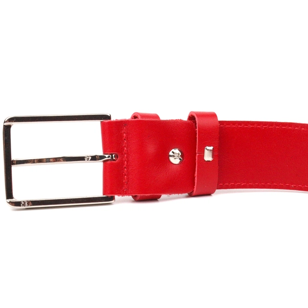 Ремінь Grande Pelle Жіночий під джинси з натуральної шкіри Червоний (21455) - зображення 6