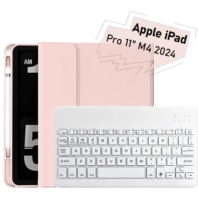 Чохол до планшета BeCover with keyboard Apple iPad Pro 11" M4 2024 Pink (713001) - зображення 1