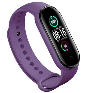 Ремінець до фітнес браслета BeCover Silicone для Xiaomi Mi Smart Band 5 Purple (705070) зображення 1