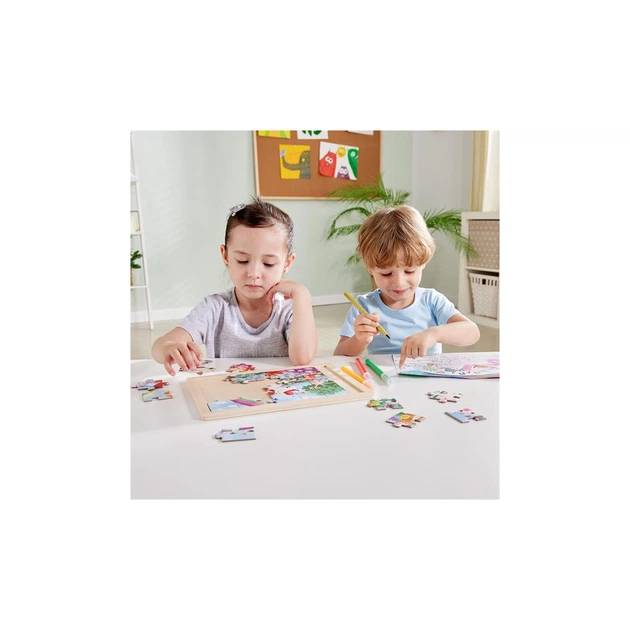 Пазл Hape Єдинороги з розмальовкою (E1642) - picture 3