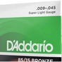 Струни для гітари D'Addario 85/15 Bronze Super Light (09-45) (EZ890) - зменшене зображення 4