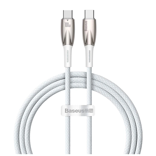 Дата кабель USB-C to USB-C 1.0m 100W white Baseus (CADH000702) - изображение 1