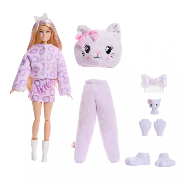 Кукла Barbie Cutie Reveal Милые бантики Котенок (JJP64) - изображение 4